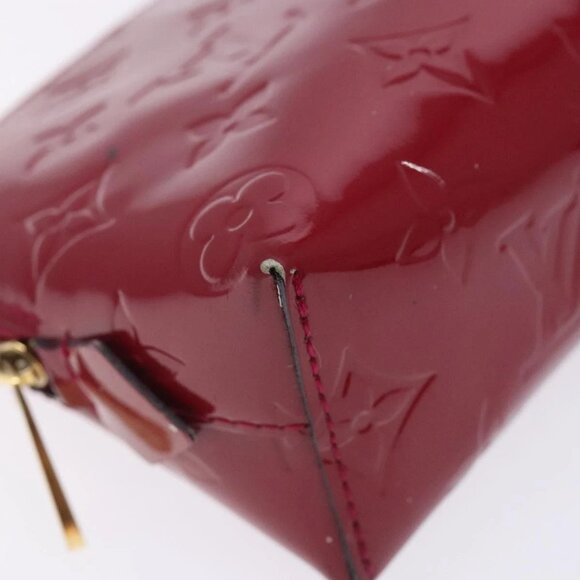 LOUIS VUITTON Monogram Vernis Pochette Cosmetic Rose Indian M90009 Auth 134589 - Picture 12 of 16